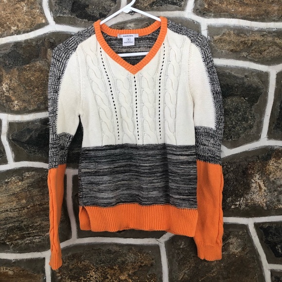 Carven Sweaters - Carven | orange panel long sleeve sweater S